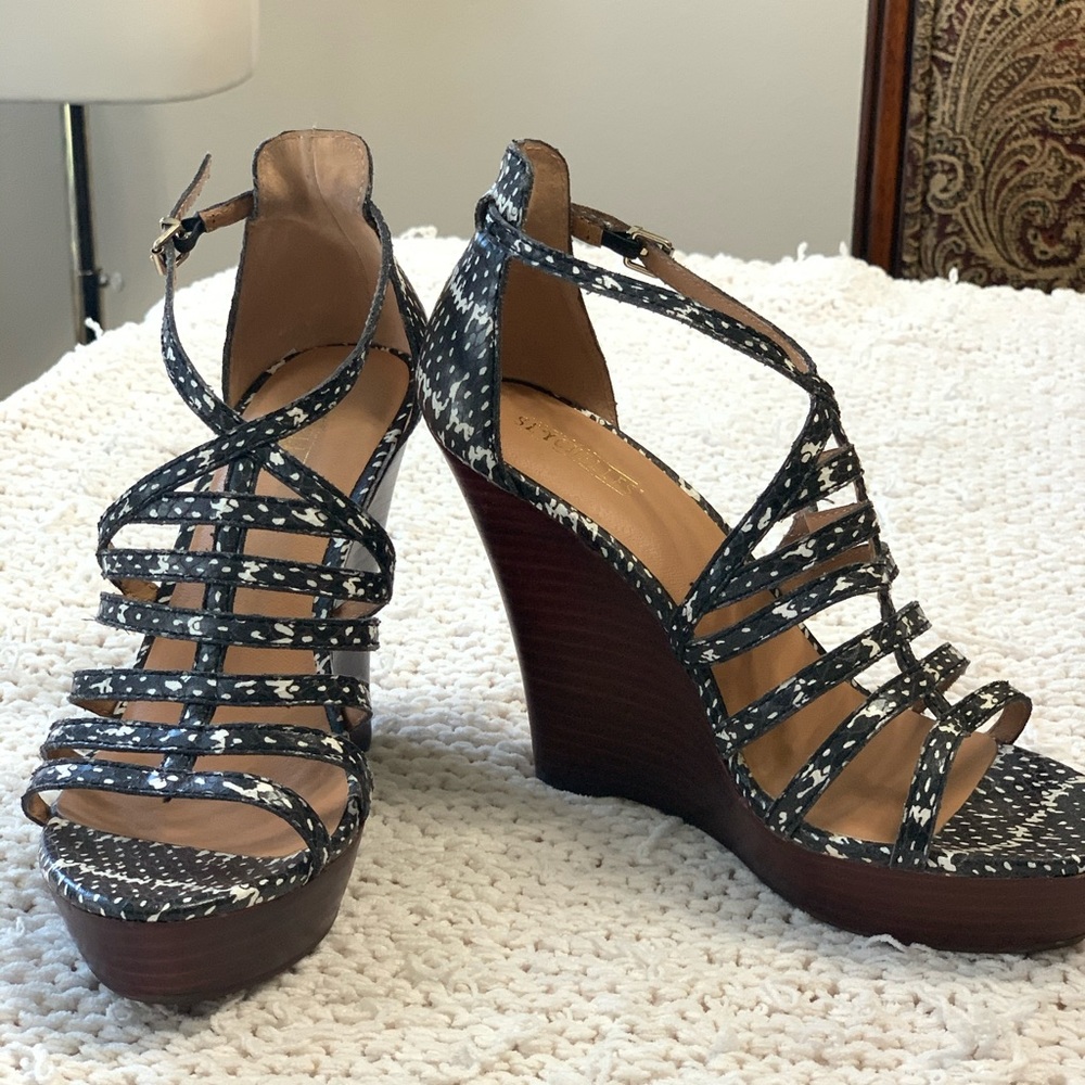 Seychelles Snake Skin Wedge - 7 | Snakeskin